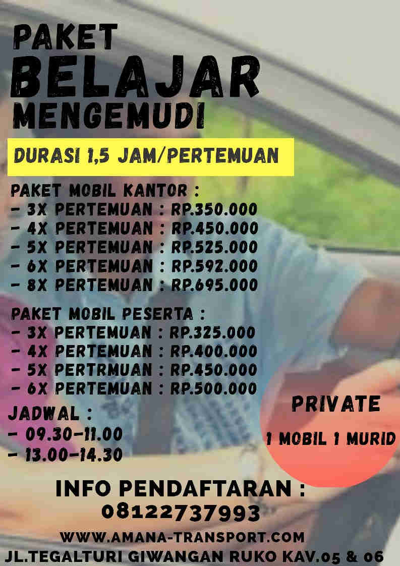  Kursus  Mengemudi Mobil  Amana Tour Travel